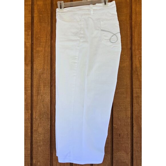 Athleta Womens White Linen Joggers With Zipper Pockets & Elastic Waist Size 8 - Picture 7 of 9